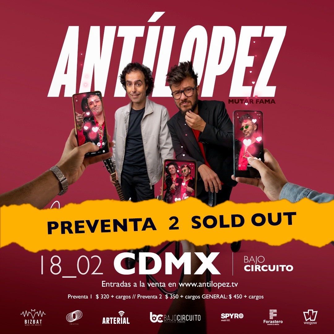 Fotografía promocional de ANTÍLOPEZ en CDMX