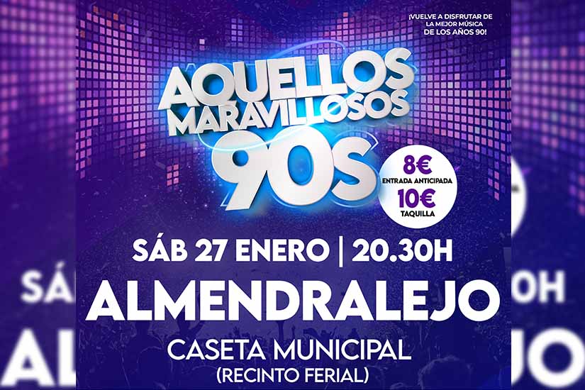 Fotografía promocional de 'Aquellos Maravillosos 90s' en Almendralejo