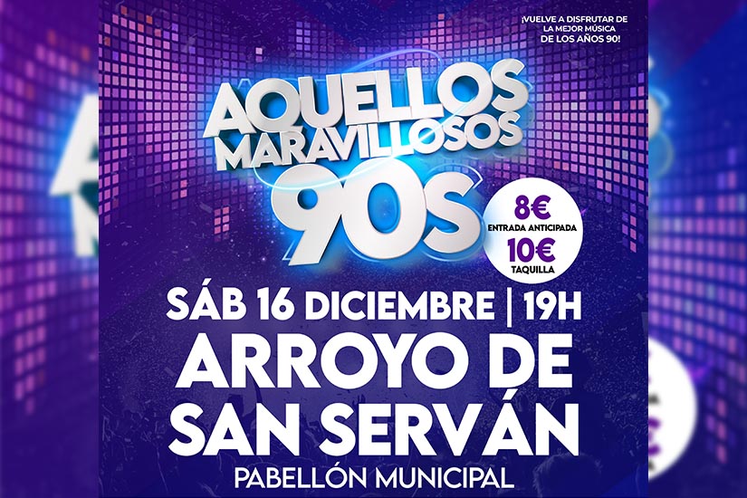 Fotografía promocional de 'Aquellos Maravillosos 90s' en Arroyo de San Serván