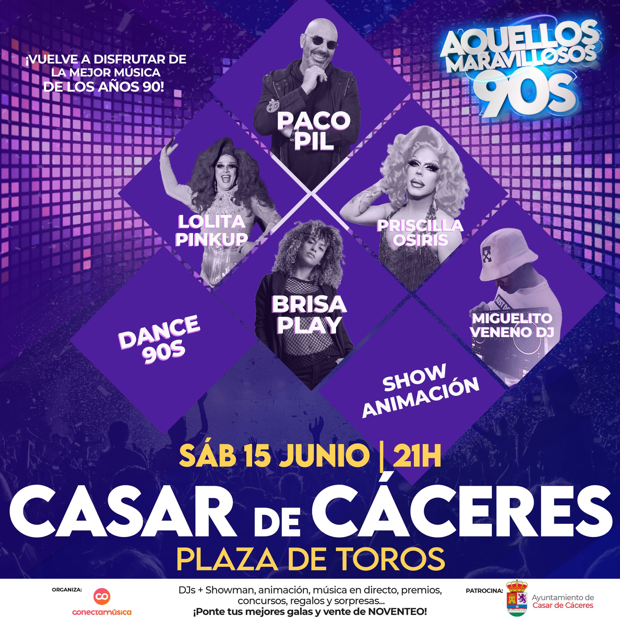 Fotografía promocional de Aquellos Maravillosos 90s en Casar de Cáceres