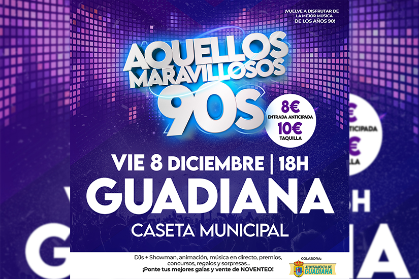 Fotografía promocional de 'Aquellos Maravillosos 90s' en Guadiana