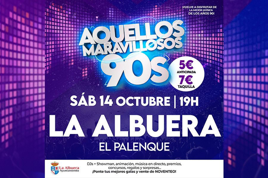 Fotografía promocional de Aquellos Maravillosos 90s en La Albuera (Badajoz)
