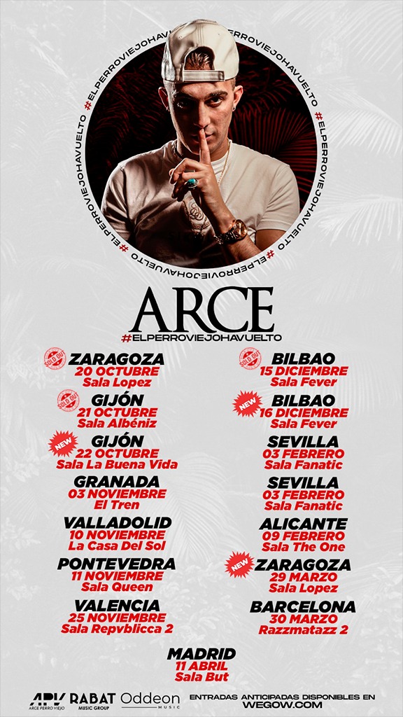 Fotografía promocional de Arce en Bilbao (Segunda Fecha)
