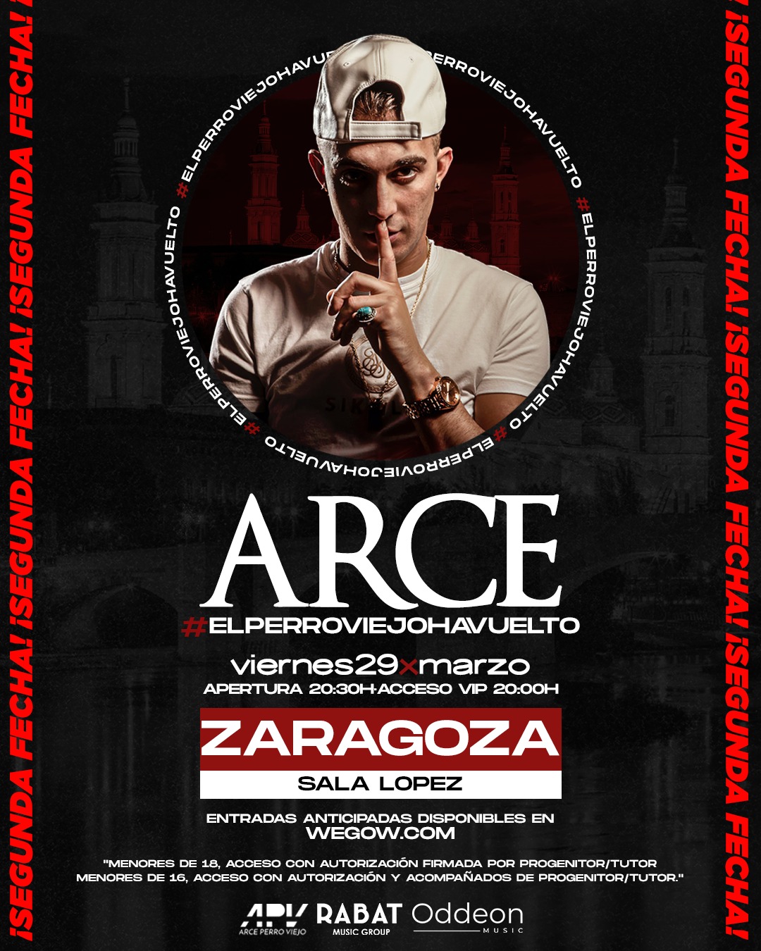 Fotografía promocional de Arce en Zaragoza (Segunda Fecha)