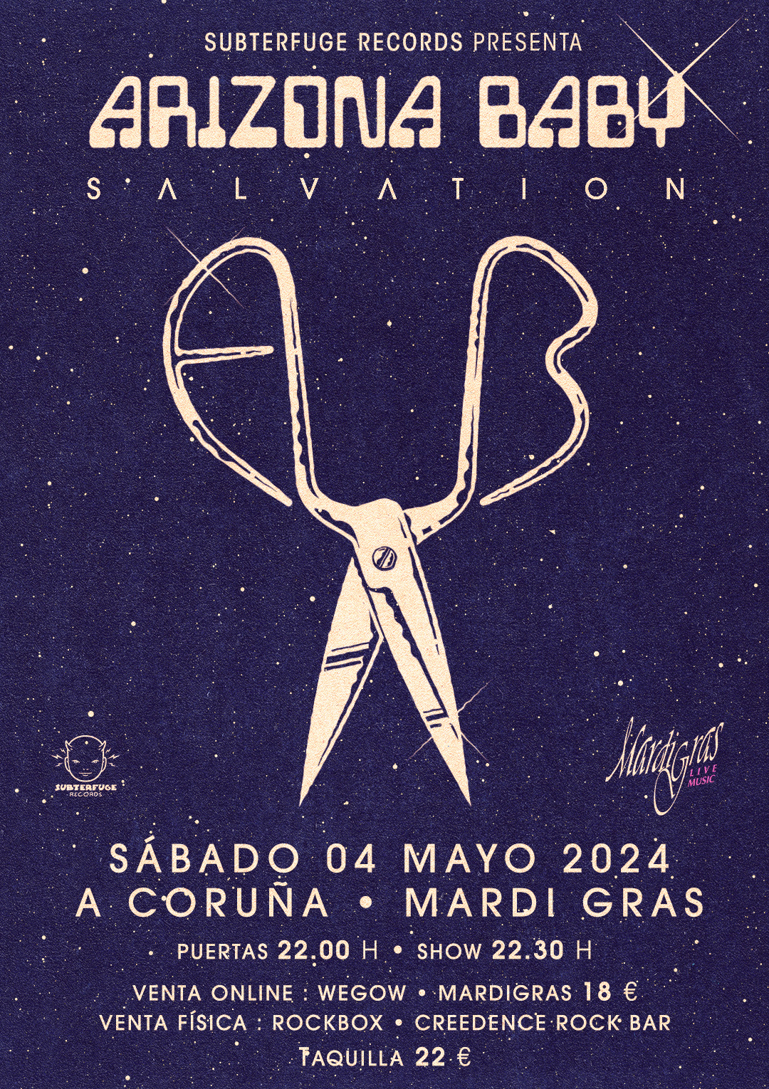 Fotografía promocional de ARIZONA BABY EN CORUÑA (Mardi Gras)