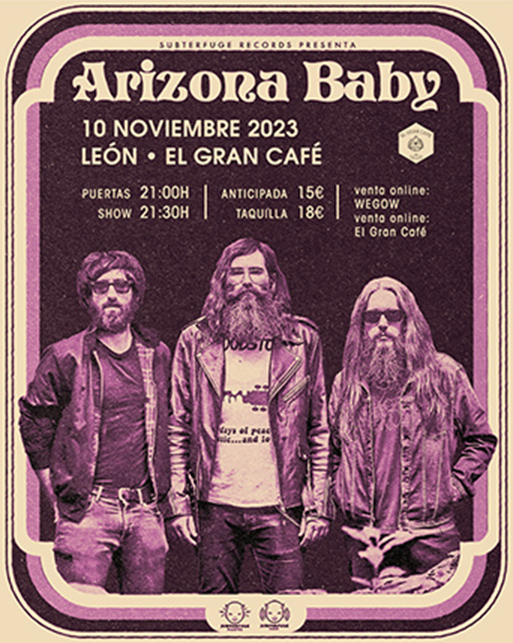 Fotografía promocional de ARIZONA BABY en León(Gran Café)