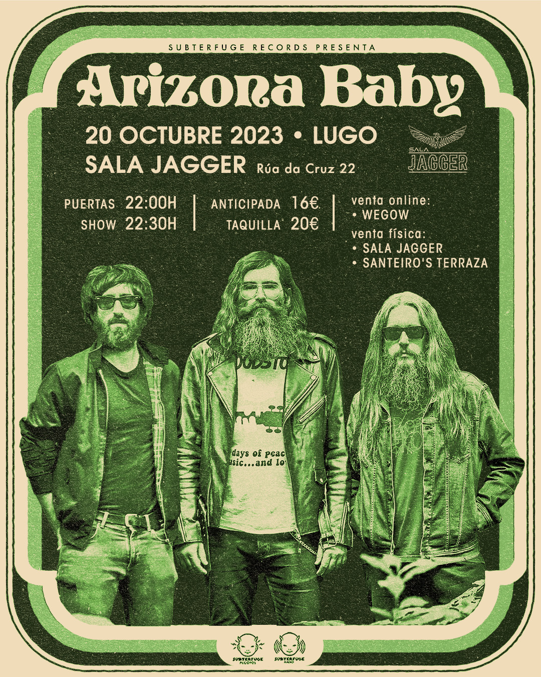 Fotografía promocional de ARIZONA BABY EN LUGO( sala Jagger)