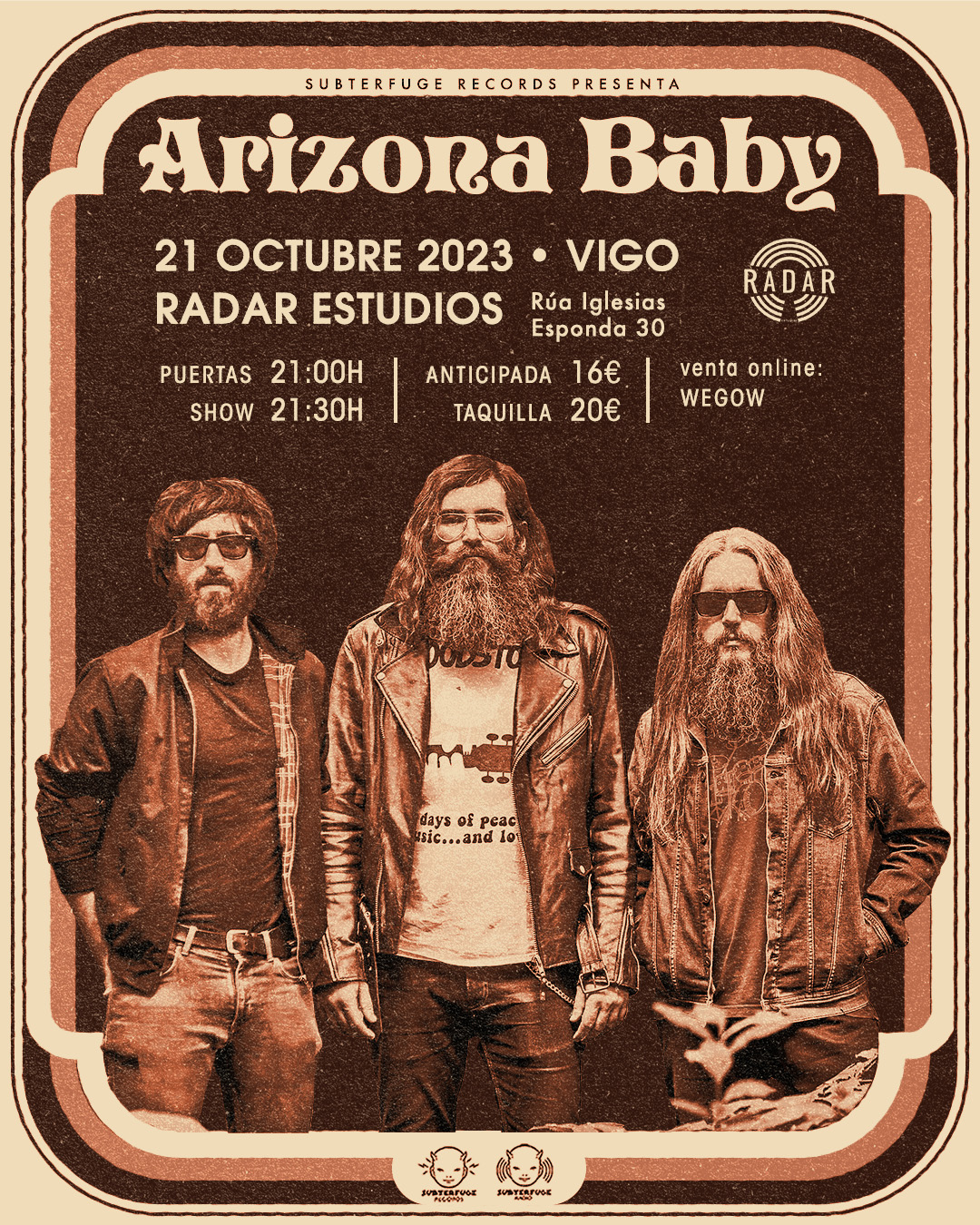 Fotografía promocional de ARIZONA BABY EN VIGO (sala RADAR)
