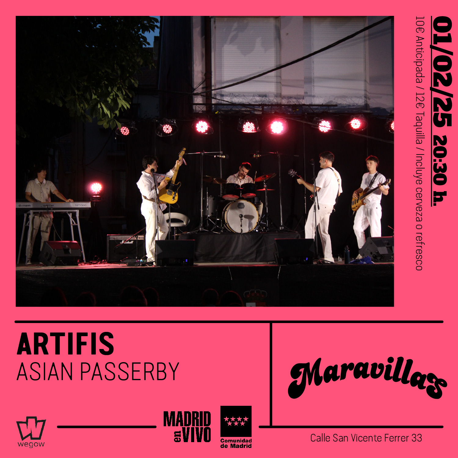 Fotografía promocional de Artifis + Asian Passerby en Maravillas Club