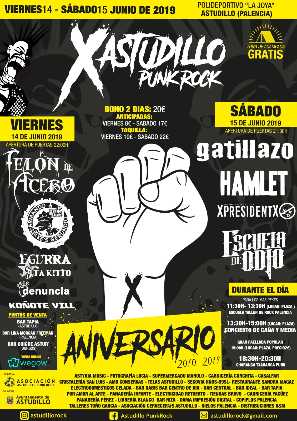 Fotografia promozionale di Astudillo PunkRock 2019.