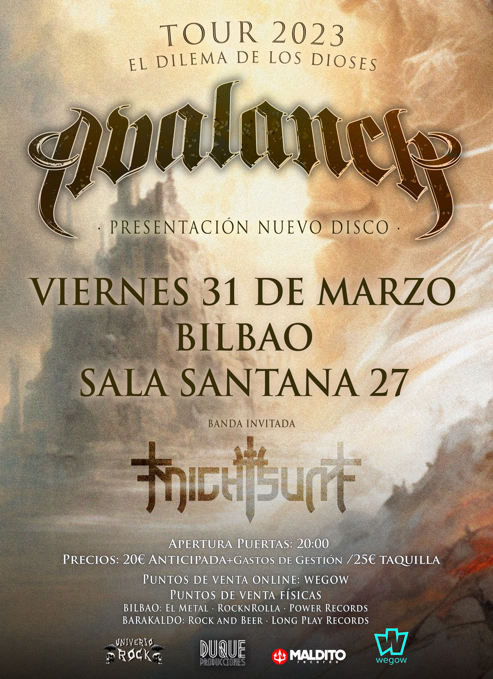 Fotografía promocional de Avalanch en Bilbao junto a Xeria