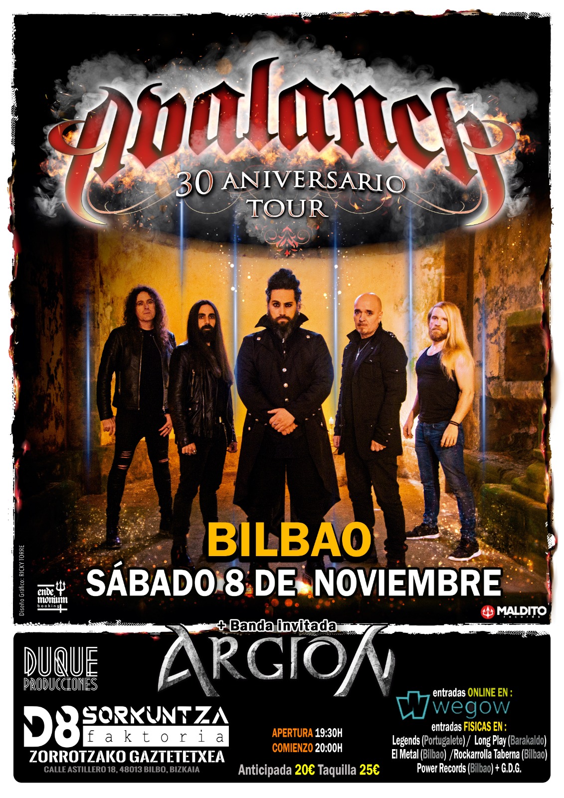 Fotografía promocional de Avalanch en Bilbao - XXX Aniversario