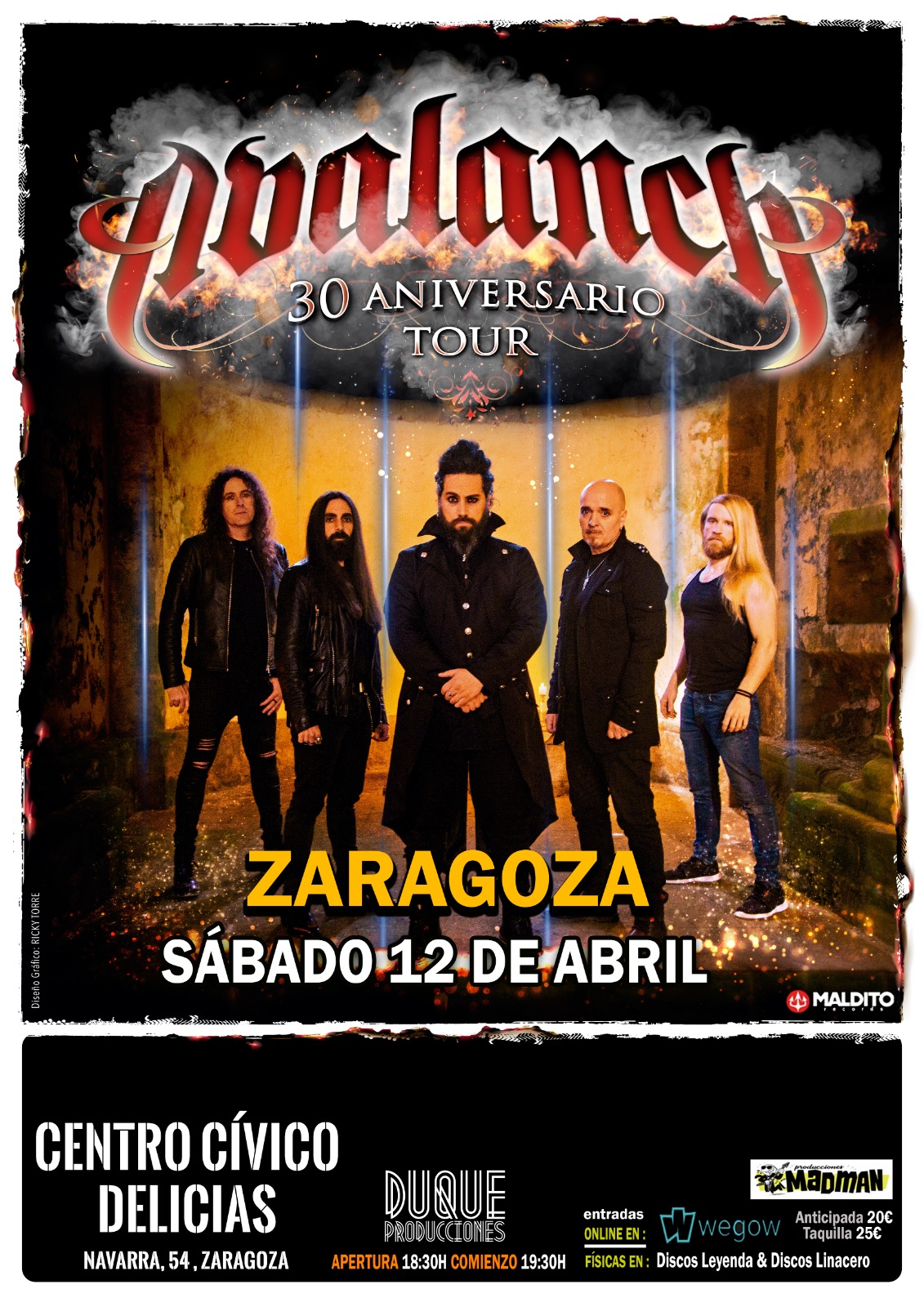 Fotografía promocional de Avalanch XXX Aniversario en Zaragoza