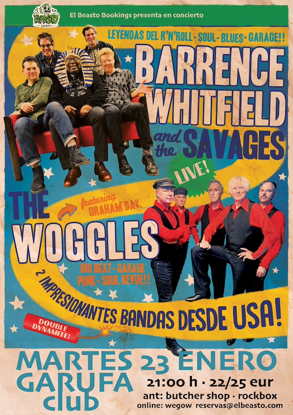 Fotografía promocional de Barrence Whitfield + The Woggles en Coruña