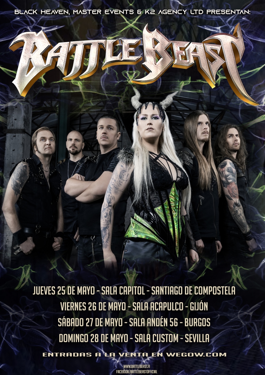 Fotografía promocional de BATTLE BEAST EN SANTIAGO DE COMPOSTELA