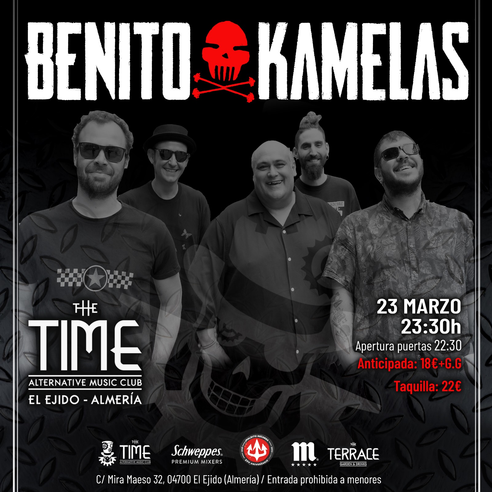 Fotografía promocional de BENITO KAMELAS EN THE TIME CLUB