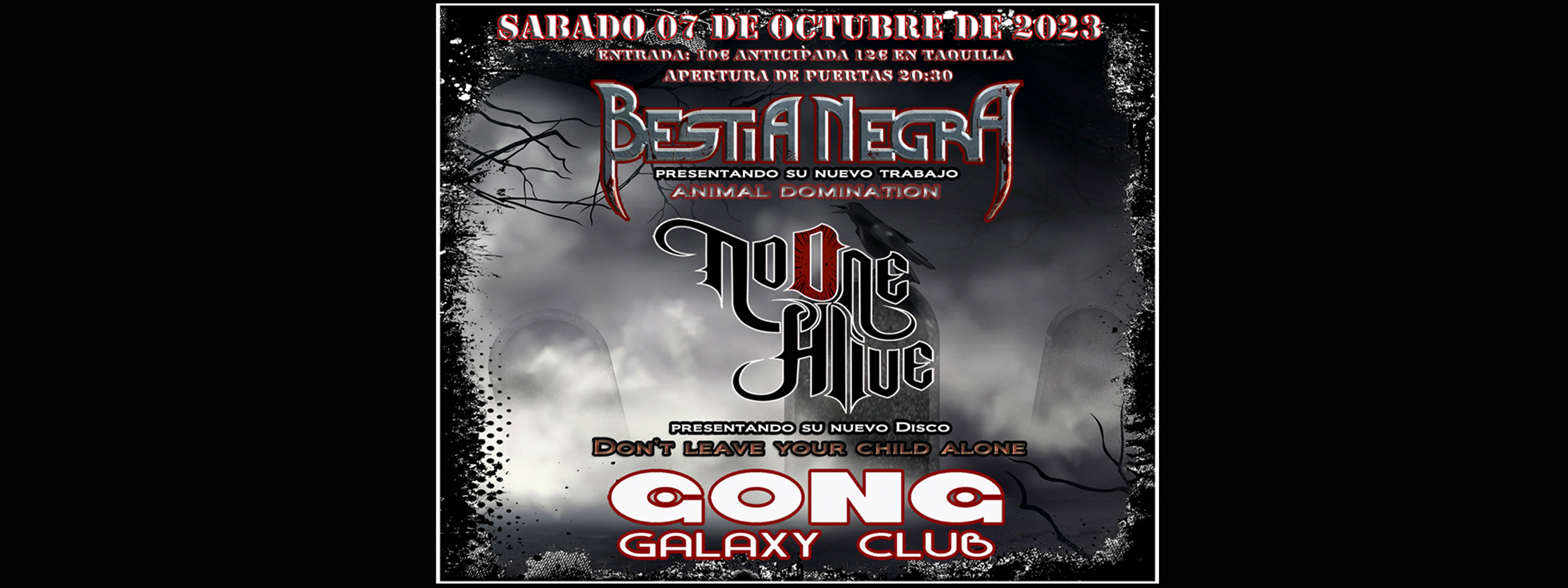 Fotografía promocional de Bestia Negra + No One Alive