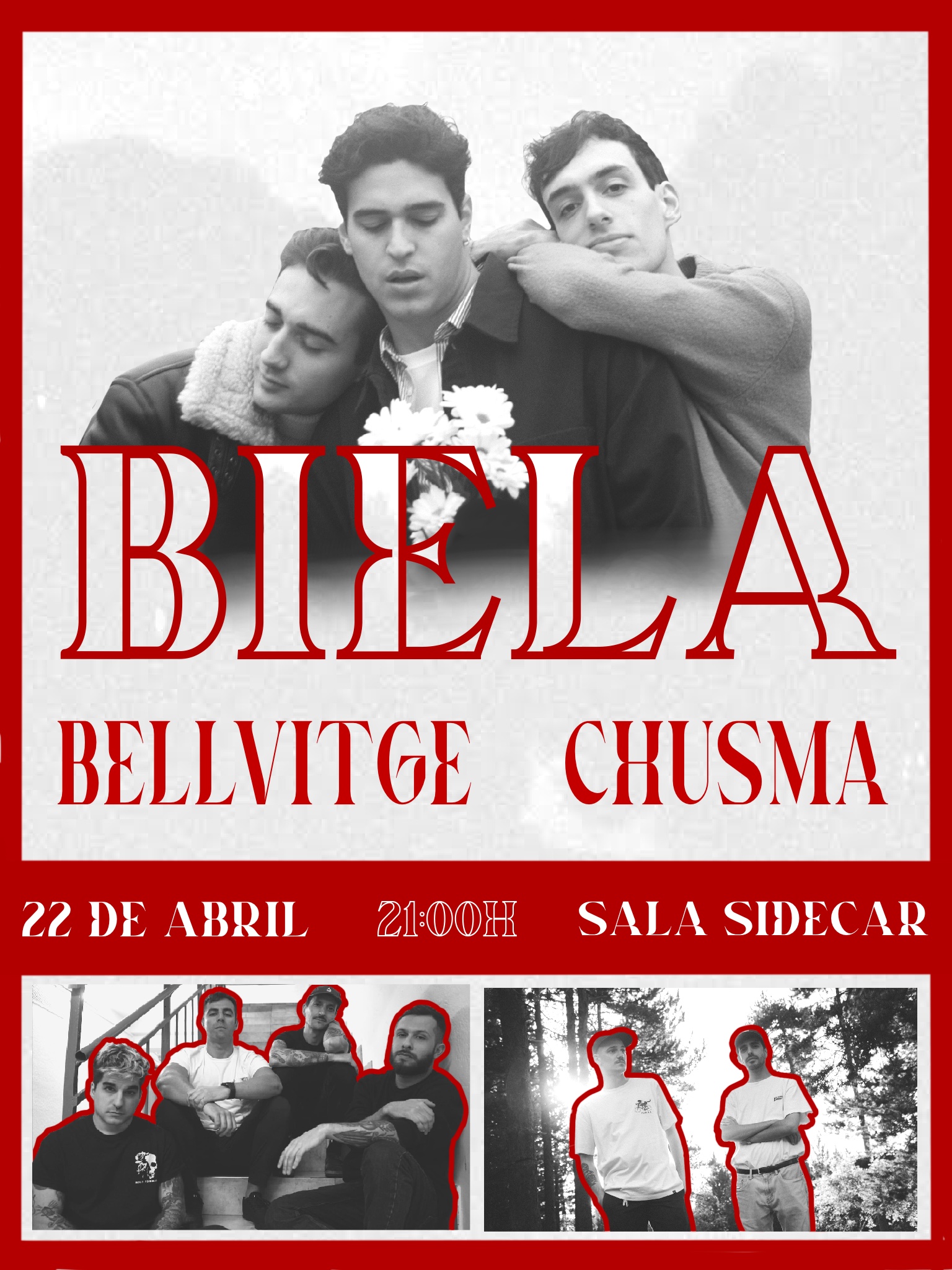 Fotografía promocional de BIELA en Sidecar (Barcelona) + Bellvitge + Chusma