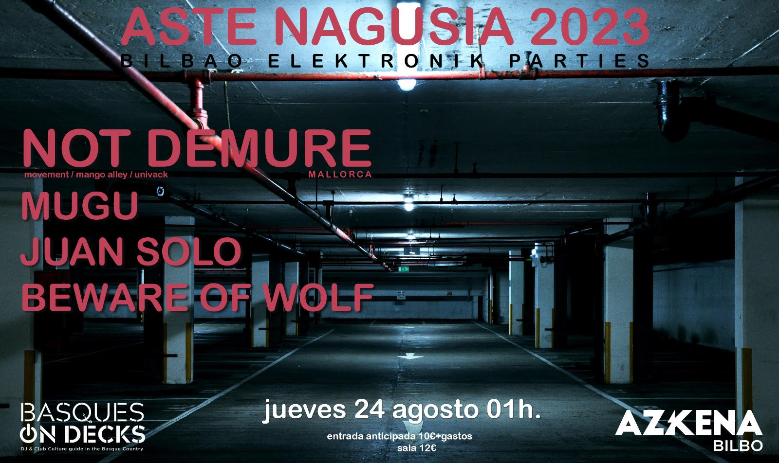 Fotografía promocional de Bilbao Elektronic Parties - Aste Nagusia 23