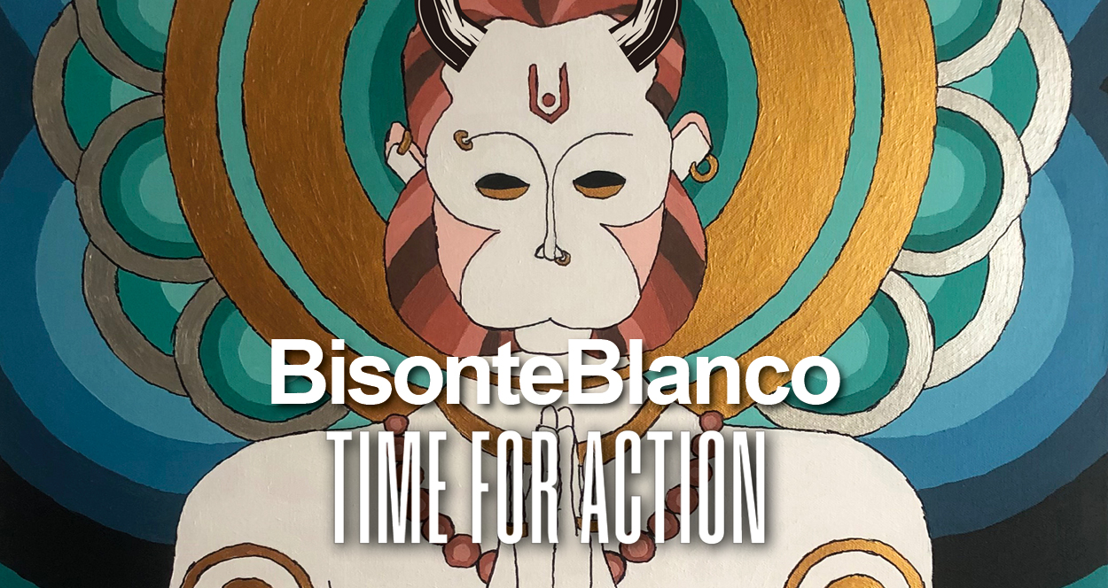 Fotografía promocional de Bisonte Blanco + Time For Action