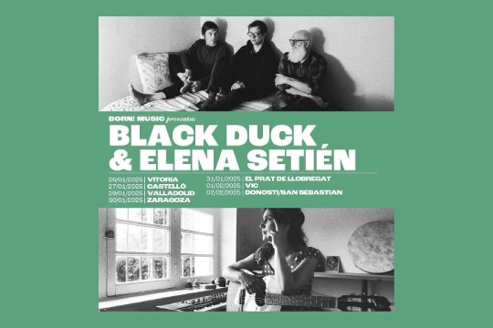 Promotional photograph of Black Duck + Elena Setién.