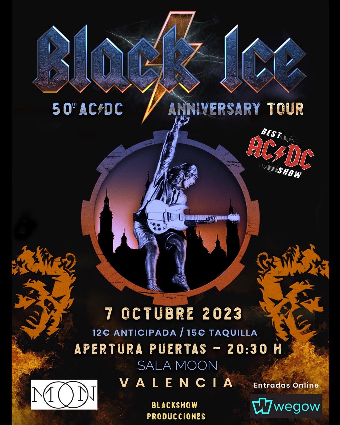 Fotografía promocional de BLACK/ICE --  Best AC/DC Show -- VALENCIA