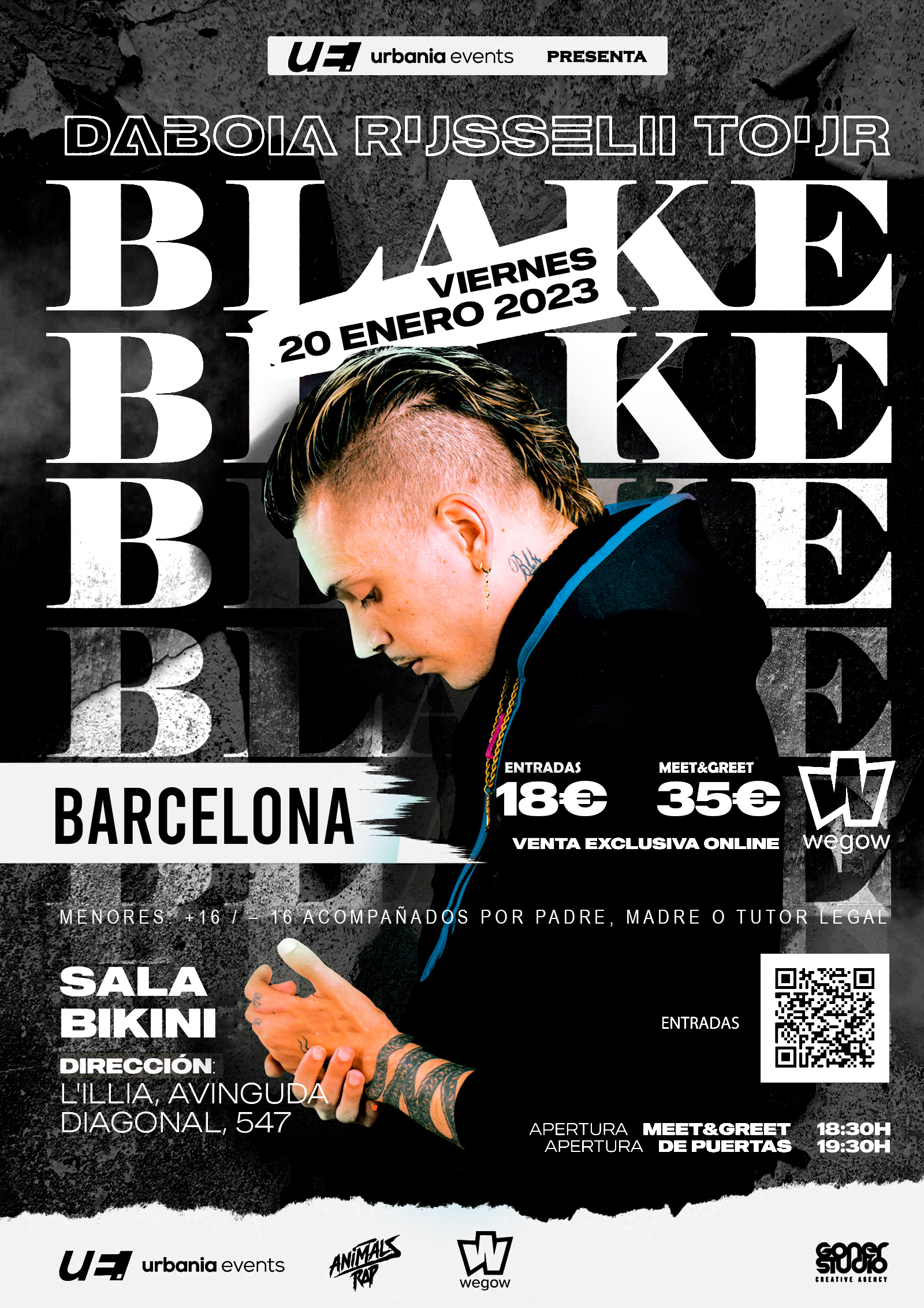 Fotografía promocional de Blake en concierto en Barcelona
