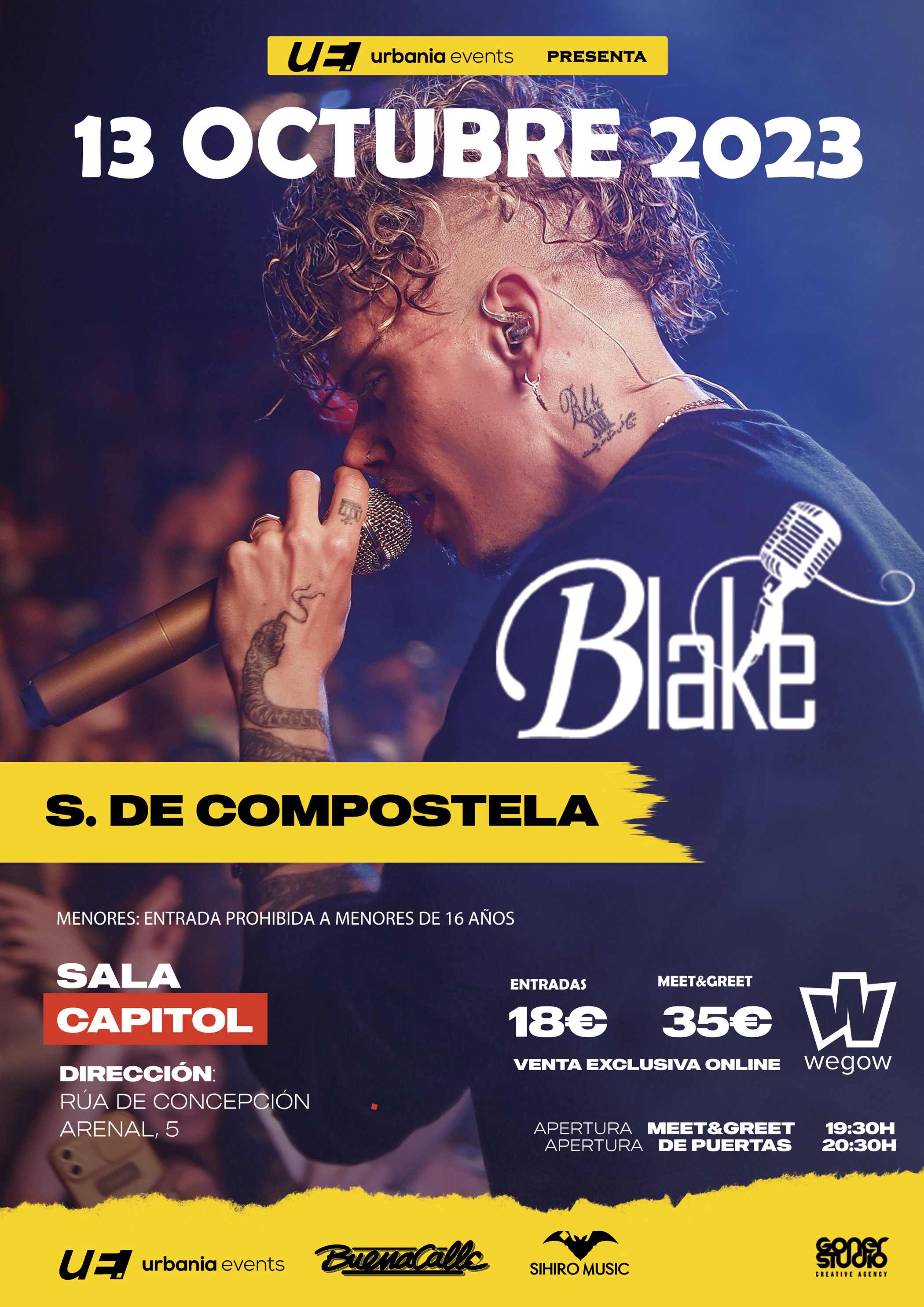 Fotografía promocional de Blake en Santiago de Compostela