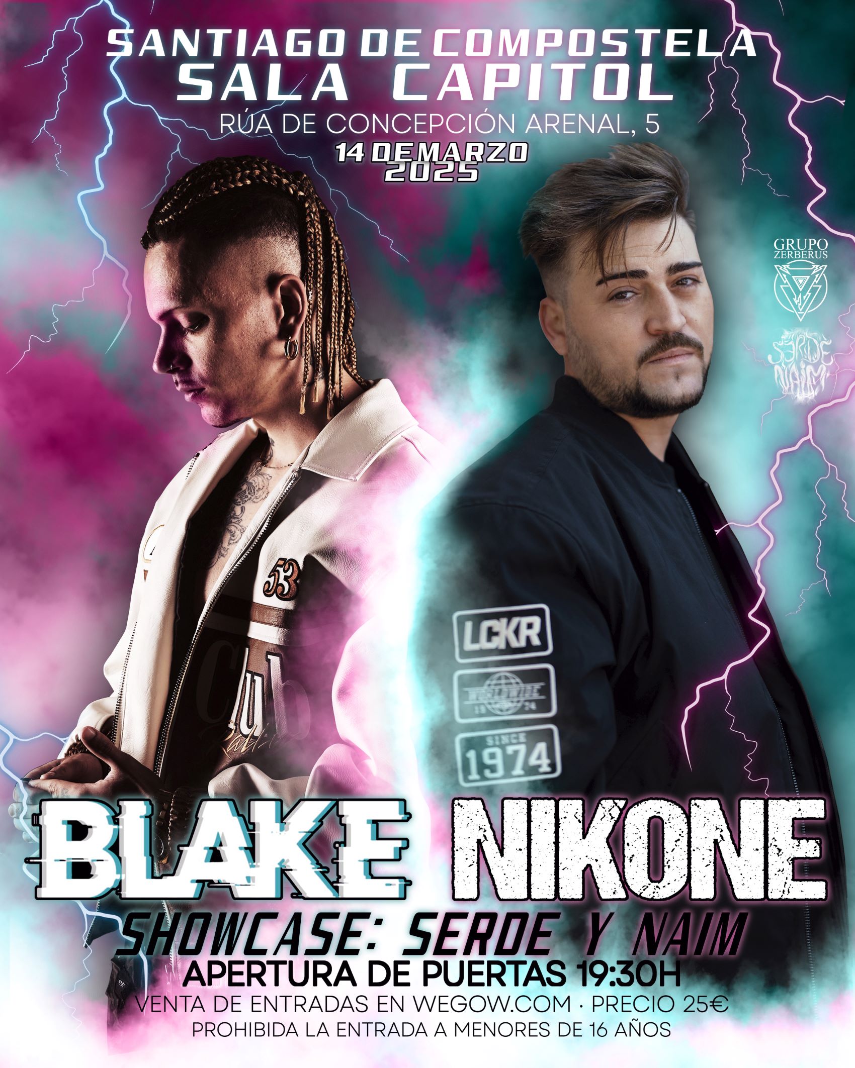 Fotografía promocional de BLAKE + NIKONE en Santiago de Compostela