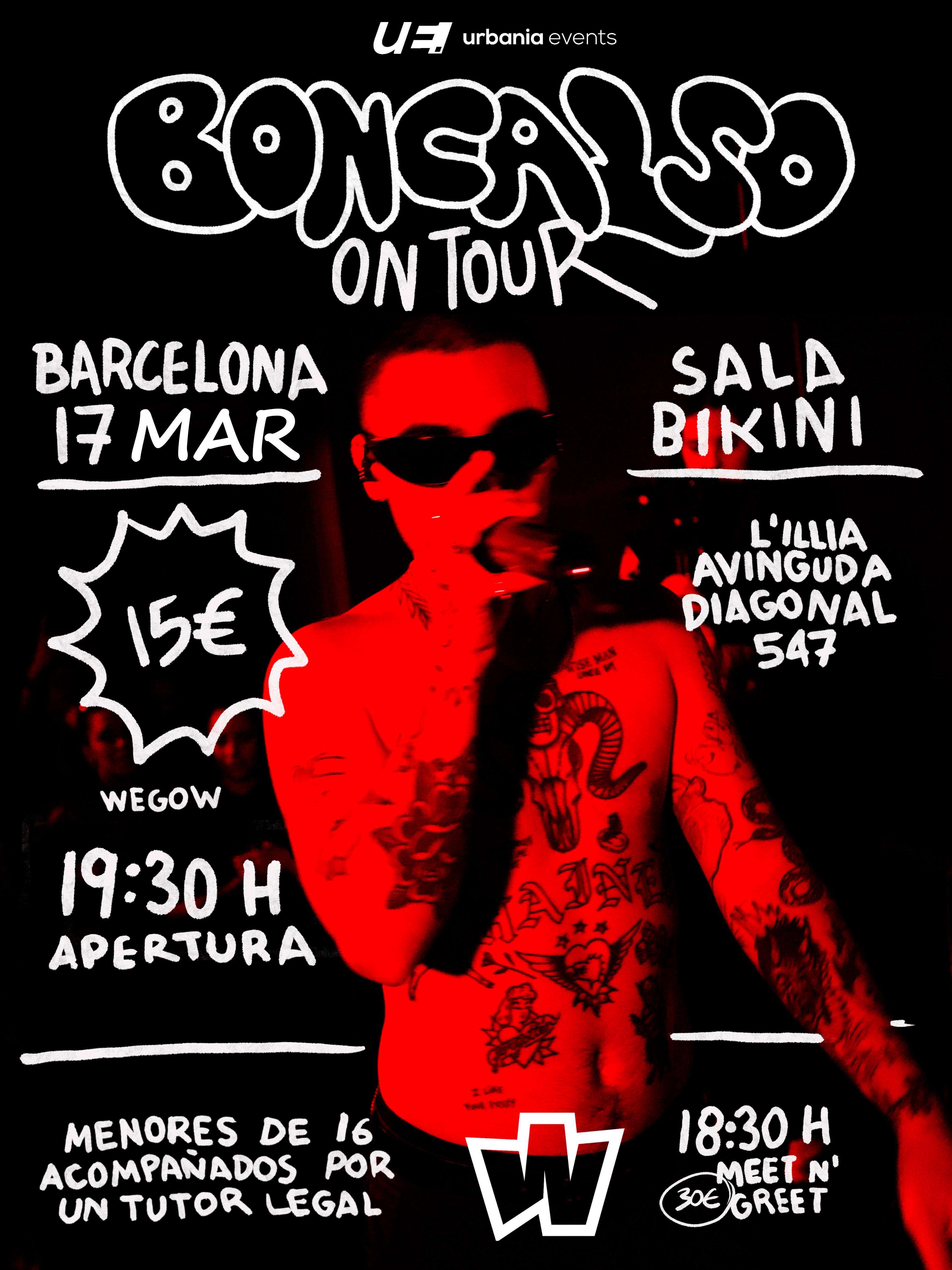 Fotografía promocional de Bon Calso en concierto en Barcelona