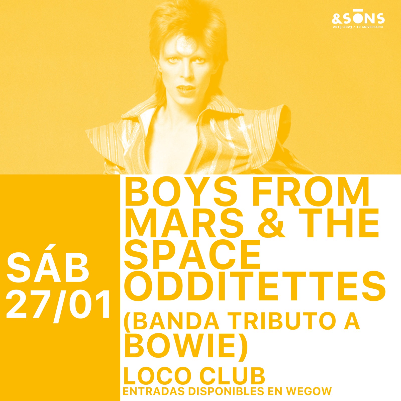 Fotografía promocional de BOWIE: Boys from Mars en Valencia