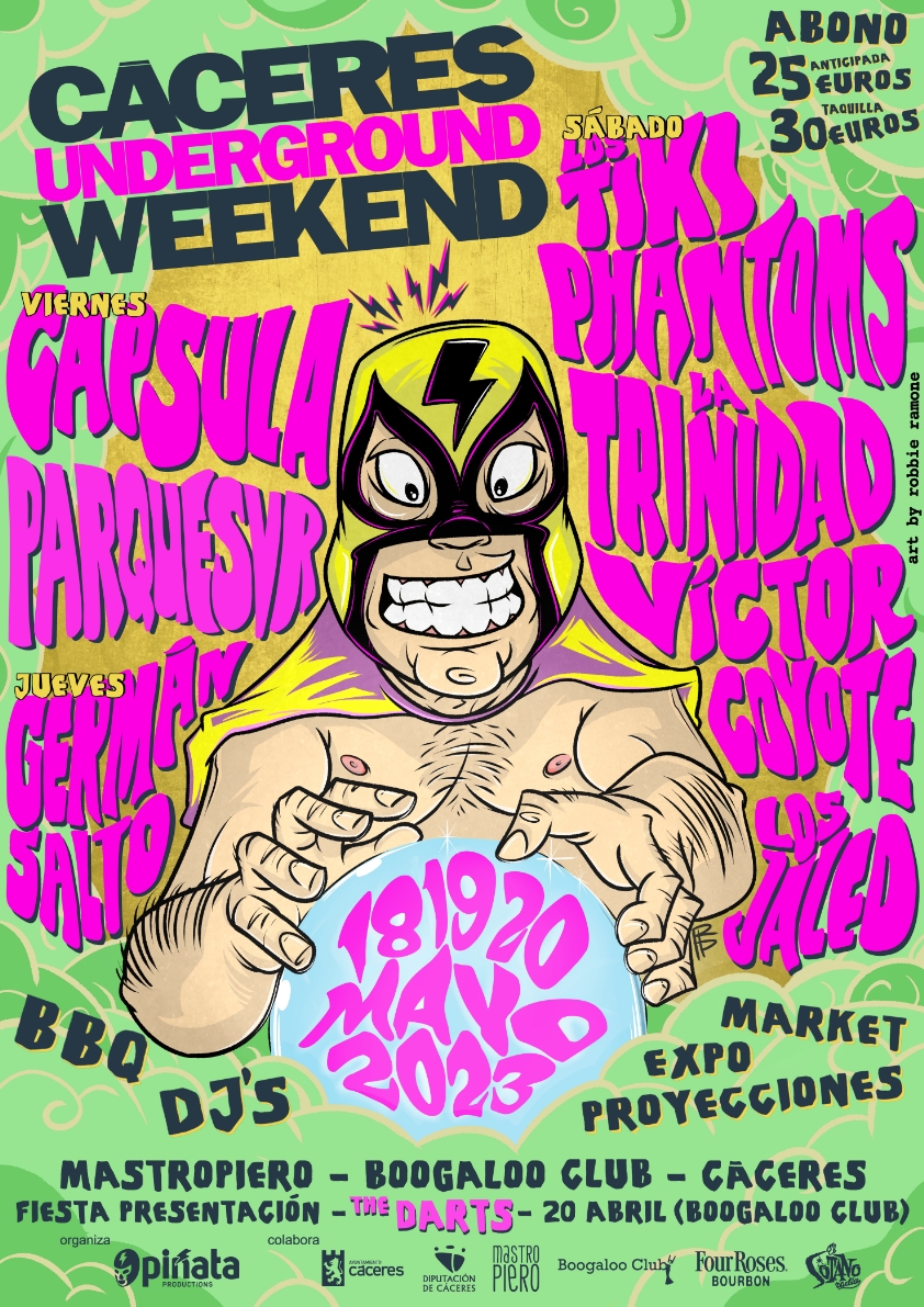 Fotografía promocional de Cáceres Underground Weekend 2023