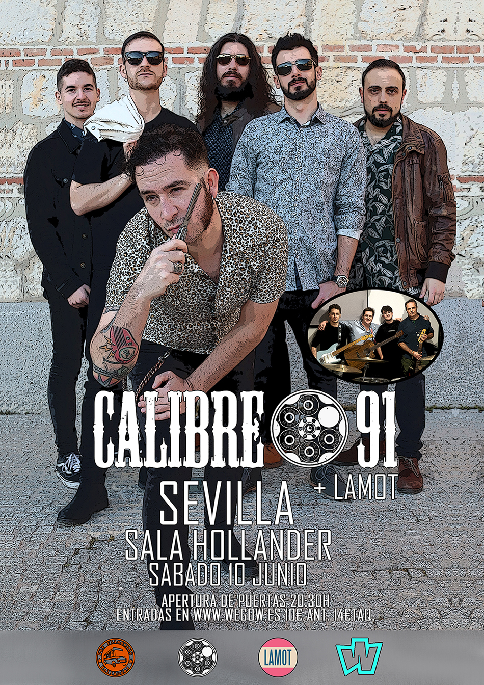 Fotografía promocional de CALIBRE 91 en Sevilla