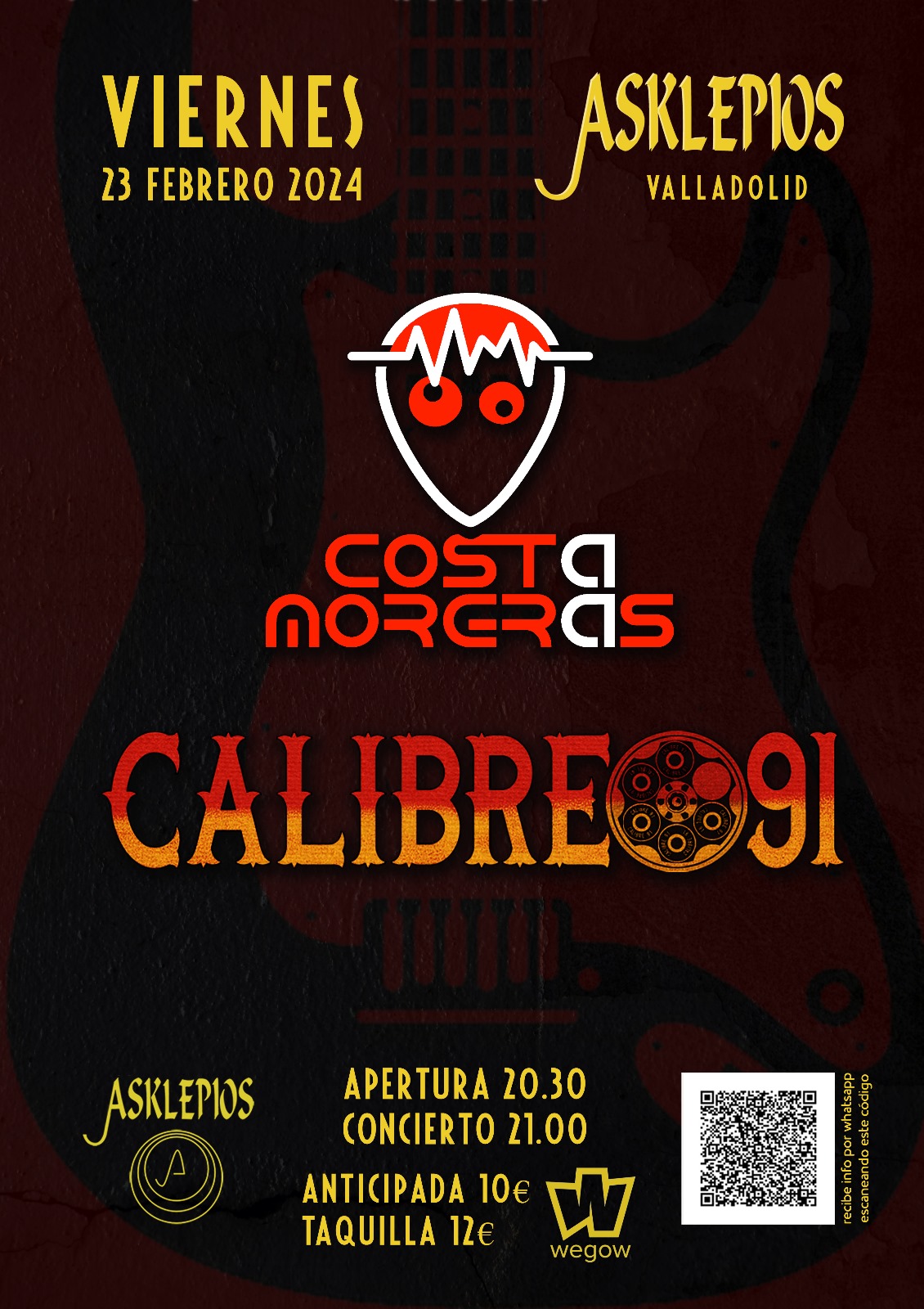 Fotografía promocional de CALIBRE 91 y COSTA MORERAS en Valladolid (sala Asklepios)