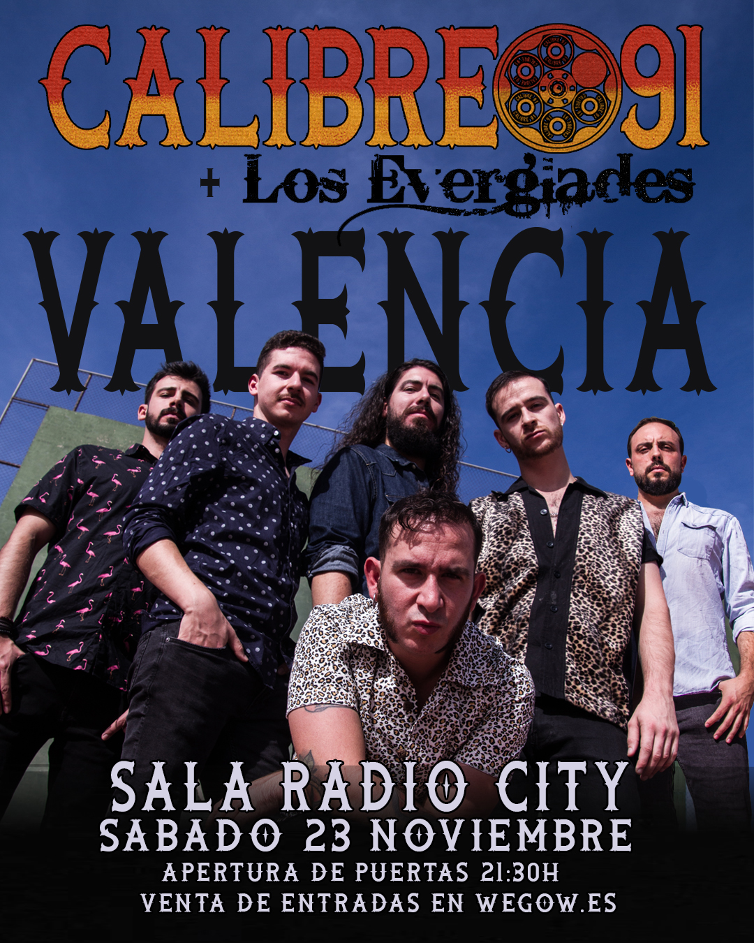 Fotografía promocional de CALIBRE 91 y EVERGLADES en VALENCIA