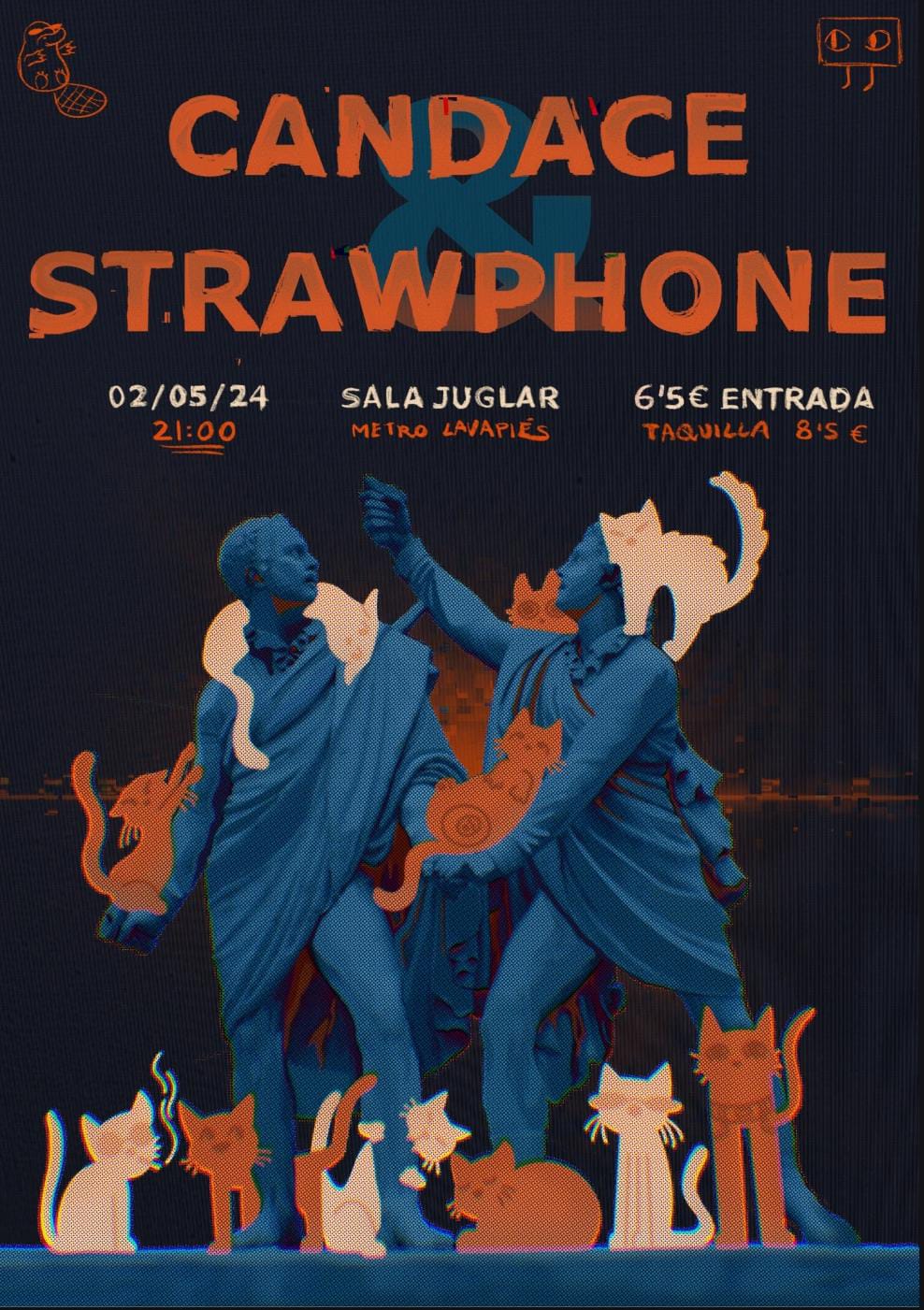 Fotografía promocional de Candace + Strawphone en Madrid