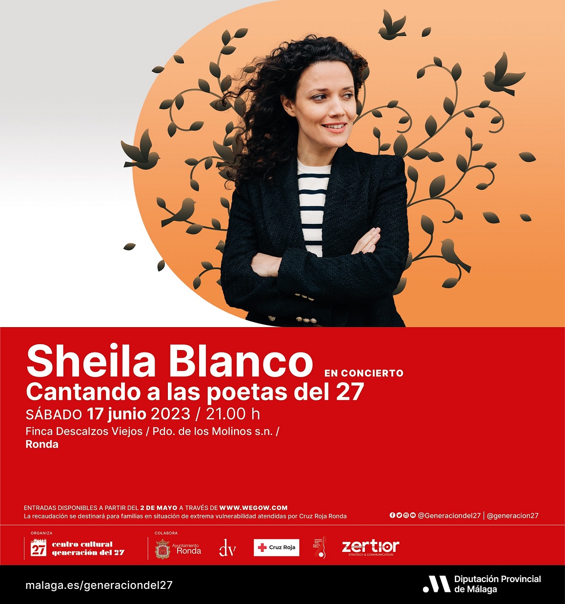 Fotografía promocional de 'Cantando a las poetas del 27', concierto de Sheila Blanco