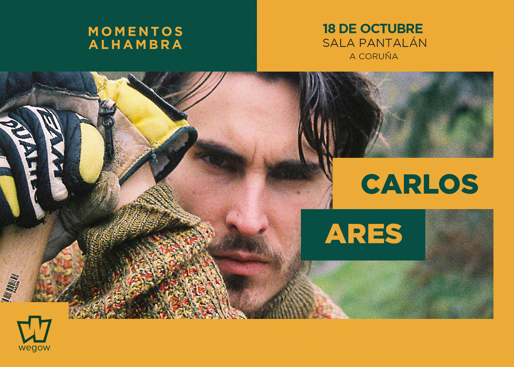 Fotografía promocional de Carlos Ares en A Coruña | Momentos Alhambra