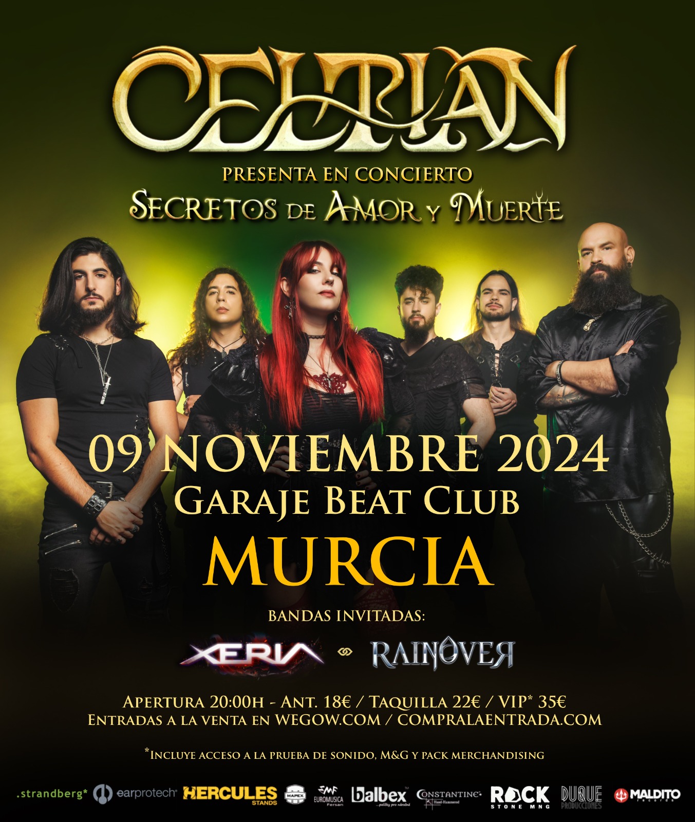 Fotografía promocional de CELTIAN presenta su tercer disco  “Secretos de Amor y Muerte” en Murcia, acompañados por Xeria y Rainover