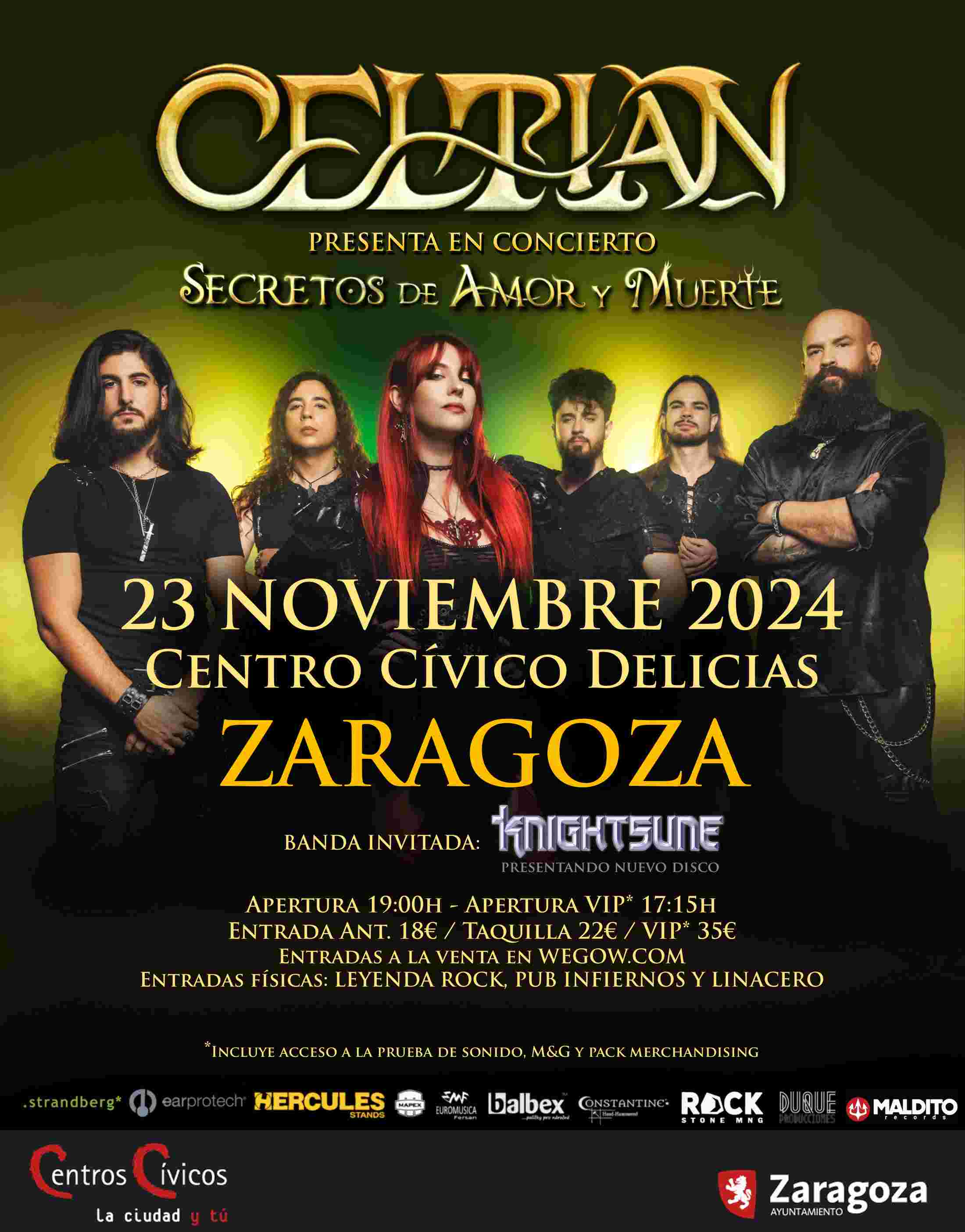 Fotografía promocional de CELTIAN en ZARAGOZA acompañados de Knightsune