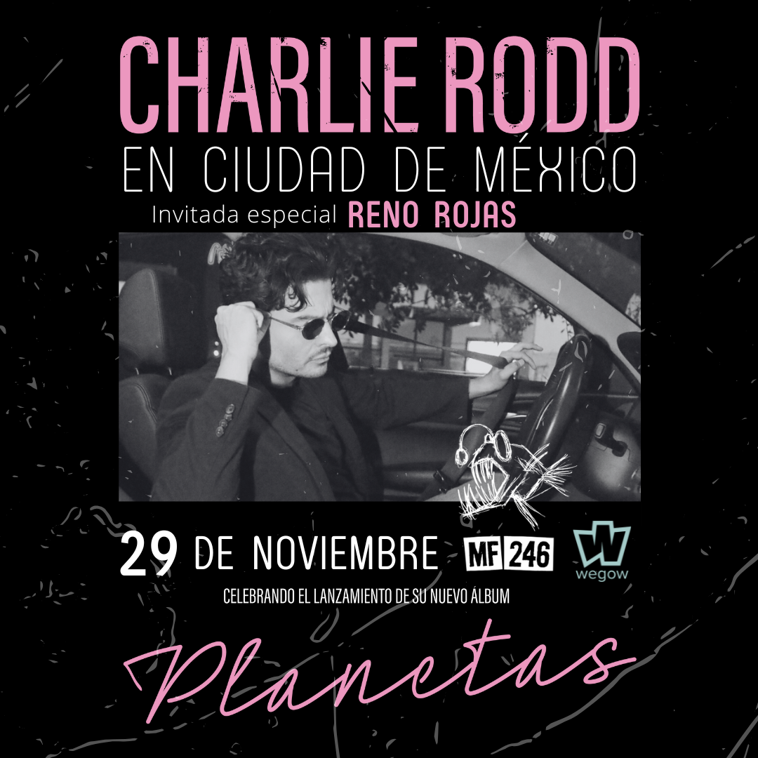 Fotografía promocional de Charlie Rodd en CDMX