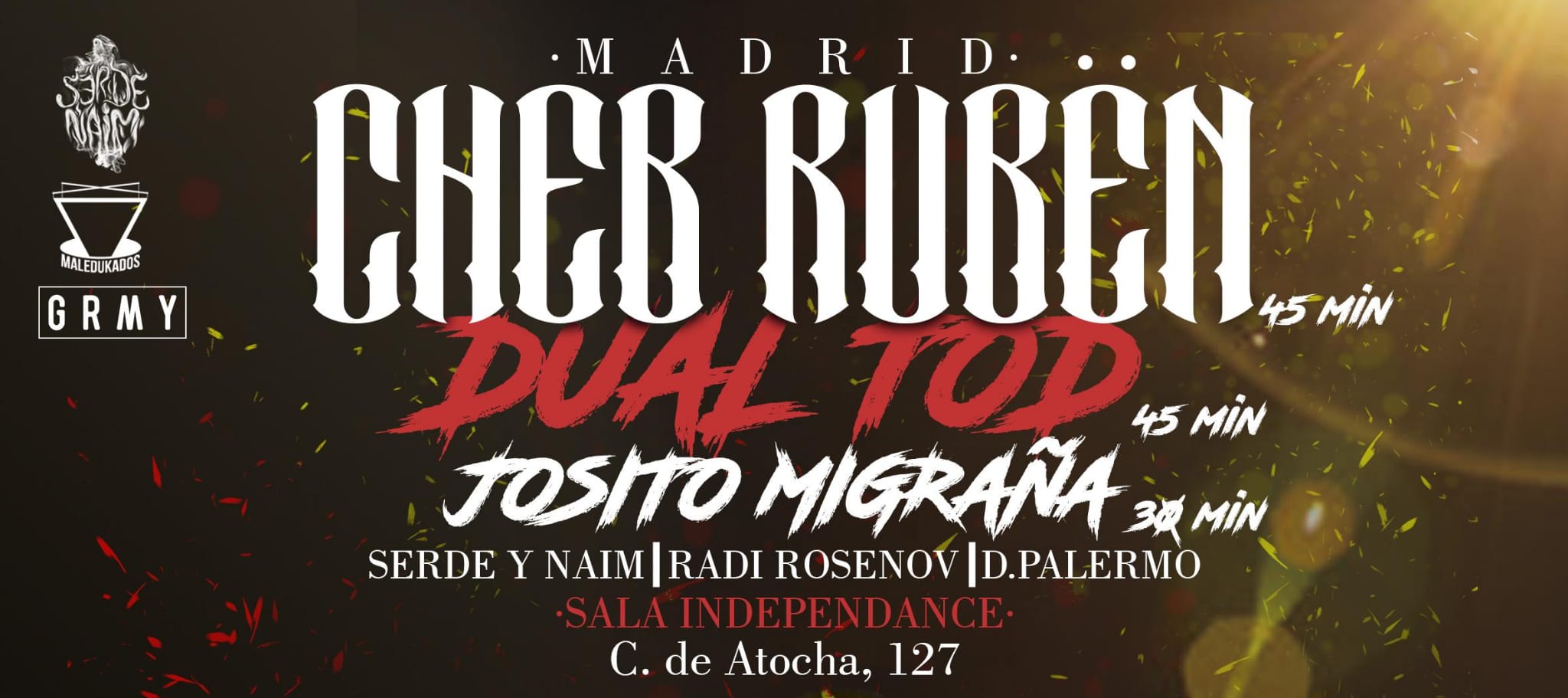 Fotografía promocional de CHEB RUBËN + DUAL TOD + JOSITO MIGRAÑA + SHOWCASE