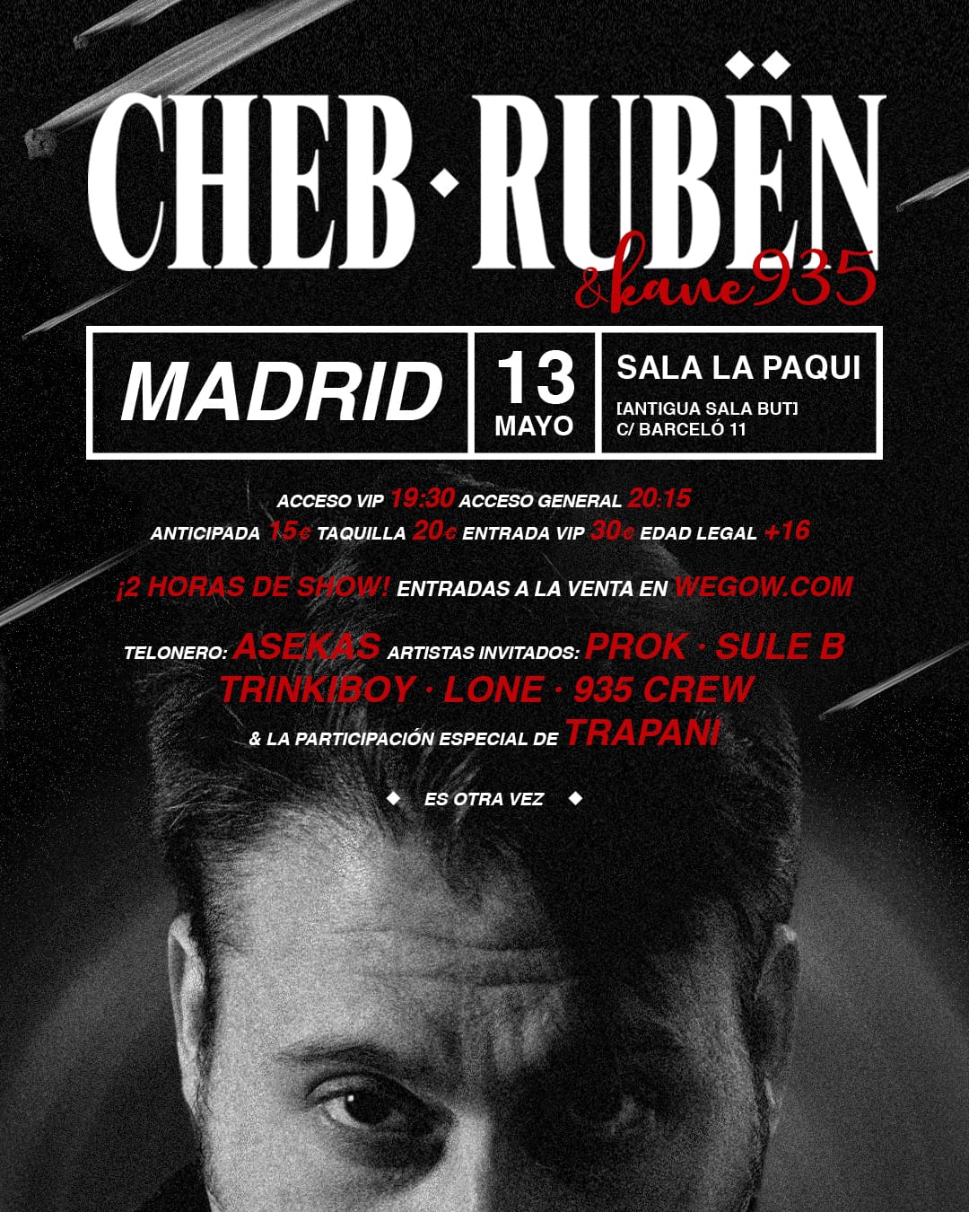 Fotografía promocional de Cheb Ruben en Madrid - Sala La Paqui