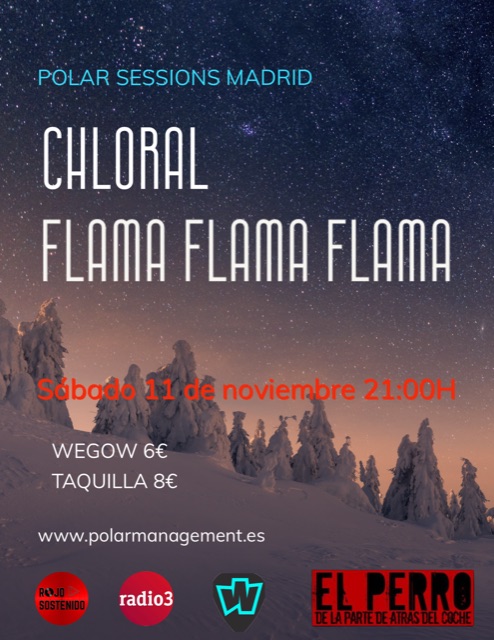 Fotografía promocional de CHLORAL & FLAMA FLAMA FLAMA POLAR SESSIONS MADRID