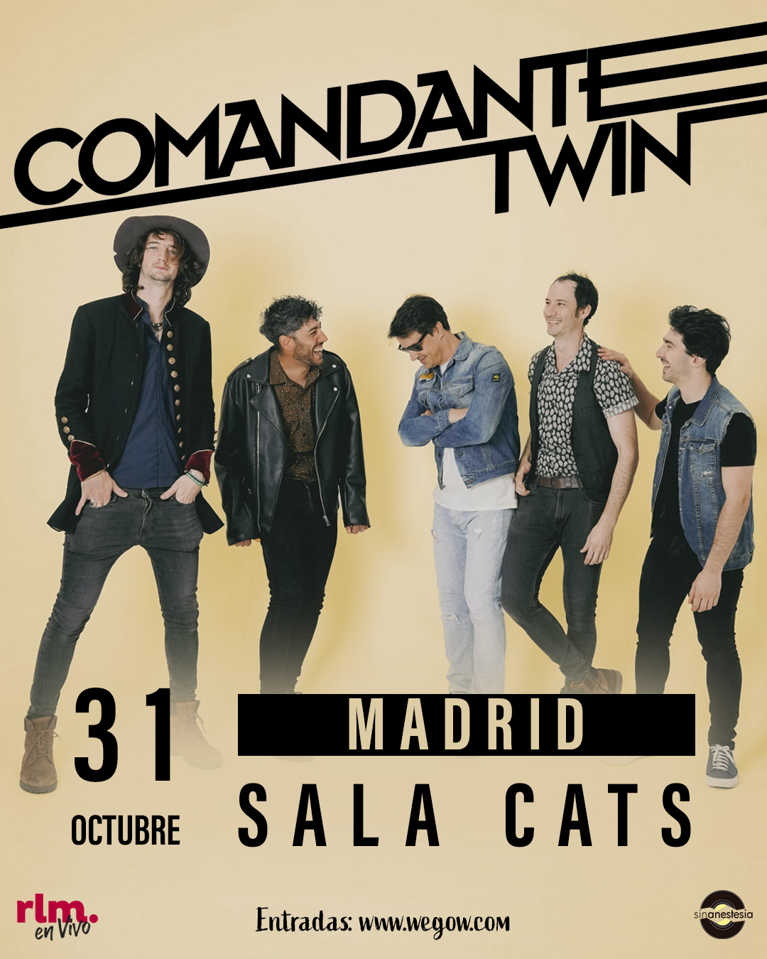 Fotografía promocional de Comandante Twin en Madrid
