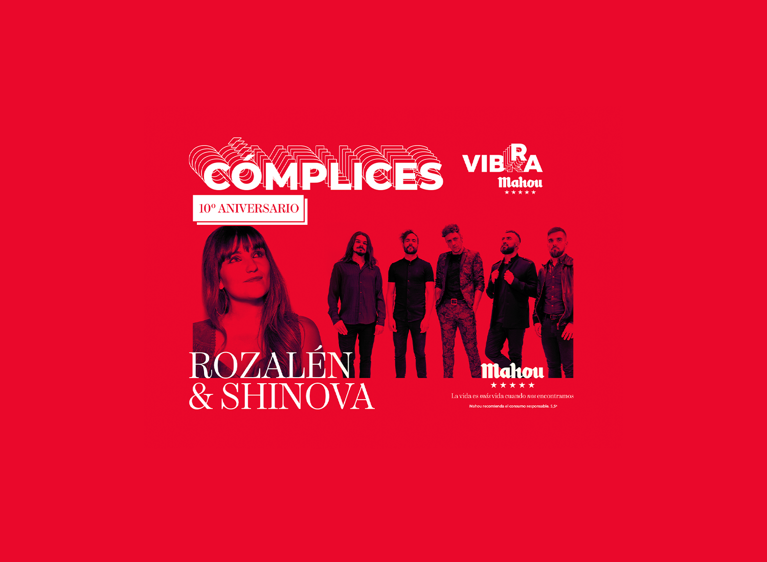 Fotografía promocional de CÓMPLICES VIBRA MAHOU: ROZALÉN + SHINOVA en Madrid