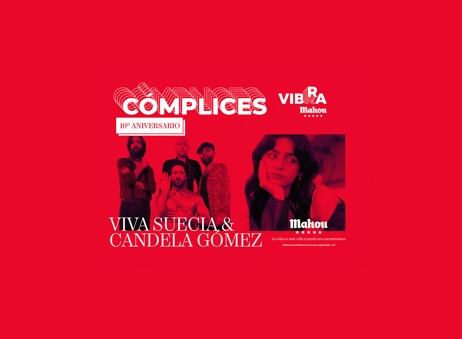 Fotografía promocional de CÓMPLICES VIBRA MAHOU: VIVA SUECIA + CANDELA GÓMEZ en Madrid