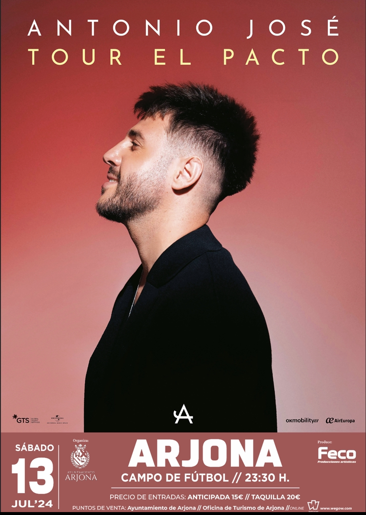 Fotografía promocional de Antonio José en Arjona (Jaén)