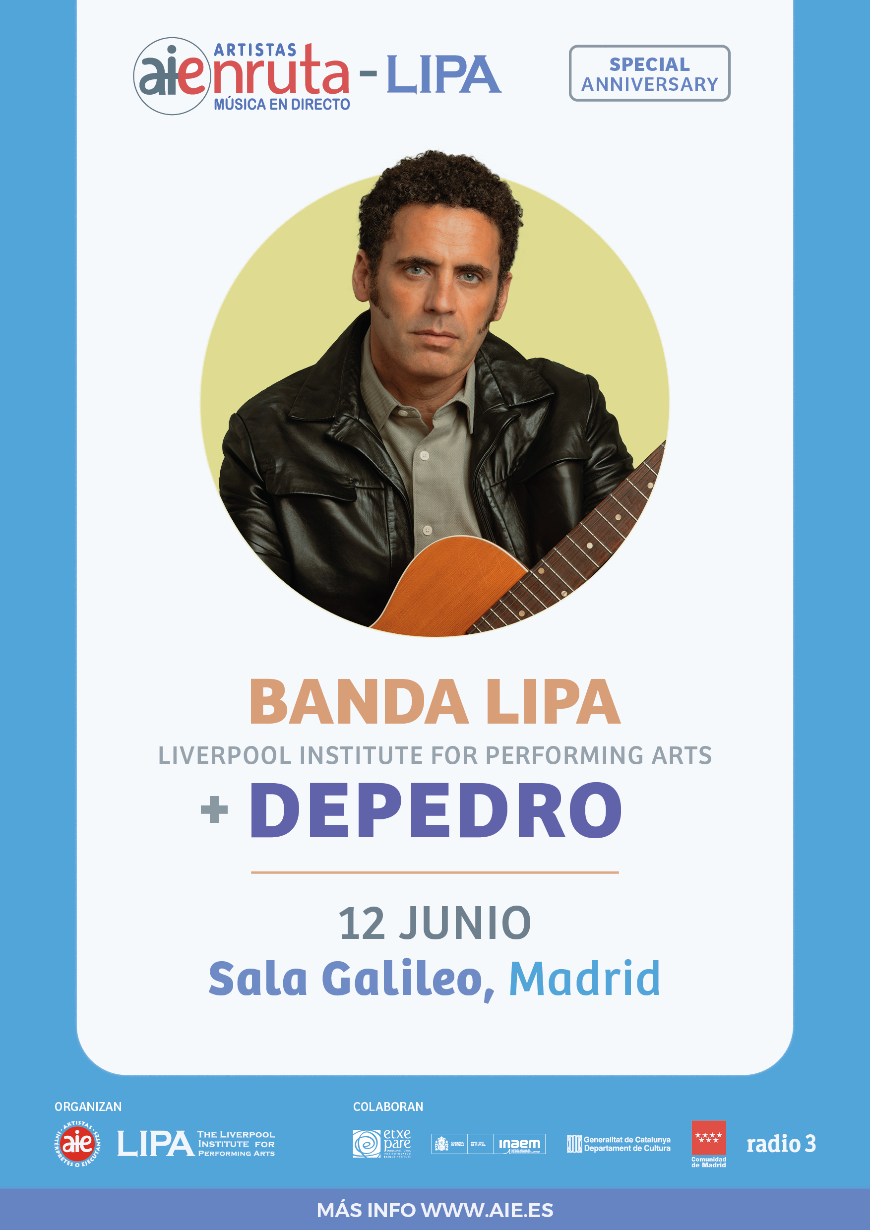 Fotografía promocional de Concierto Banda LIPA y Depedro en Madrid