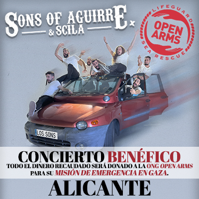 Fotografía promocional de Concierto Benefico de Sons Of Aguirre & Scila en Alicante | C.C. Las Cigarreras (Caja Negra)